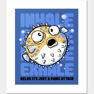 Just a Panic Attack - Funny Fish Sarcasm Gift Posters and Art